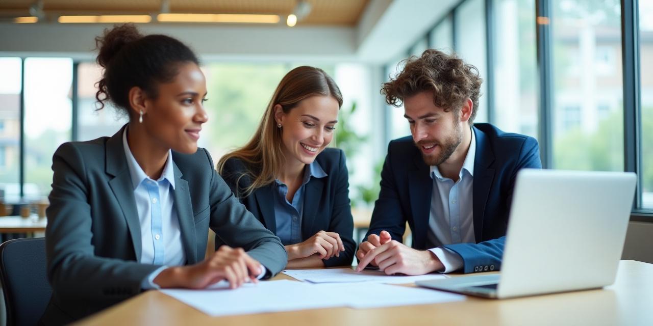 Team von Gründern bei der Besprechung von Verträgen in einem modernen Zürcher Büro
